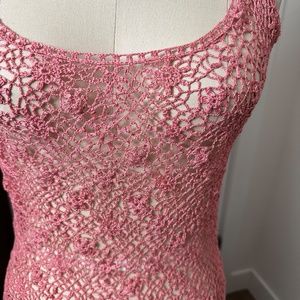 Pink Hand Crocheted  Dress